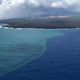 The clearly visible green phytoplankton bloom during the 2018 Kilauea eruption.